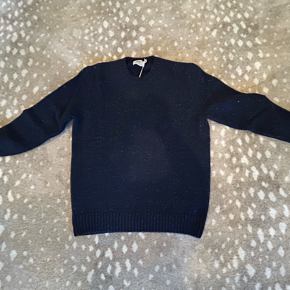 Navy Blue Wool Sweater